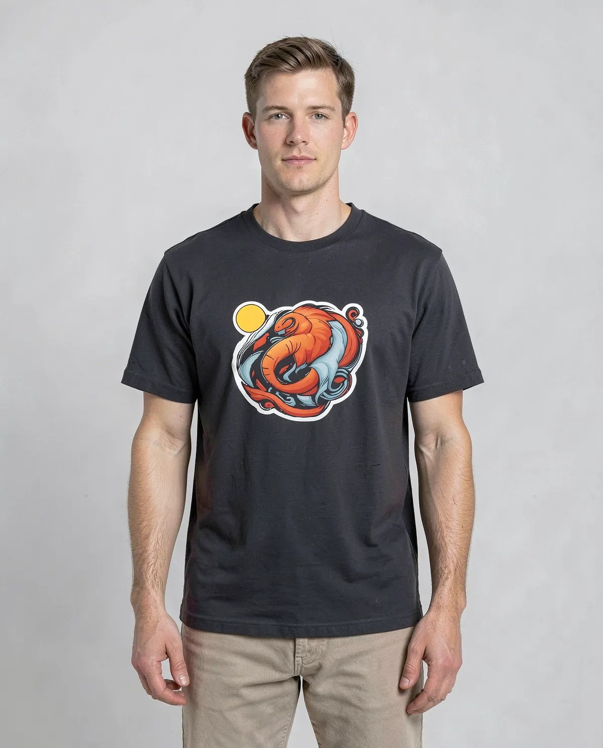 Black Unisex Eco‑Cotton T-Shirt with Modern Fit 0