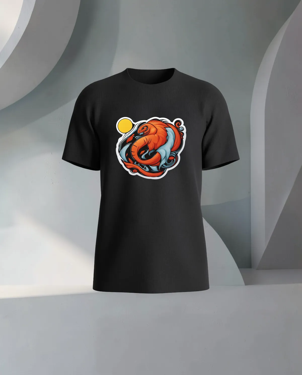 Black Unisex Eco‑Cotton T-Shirt with Modern Fit 59