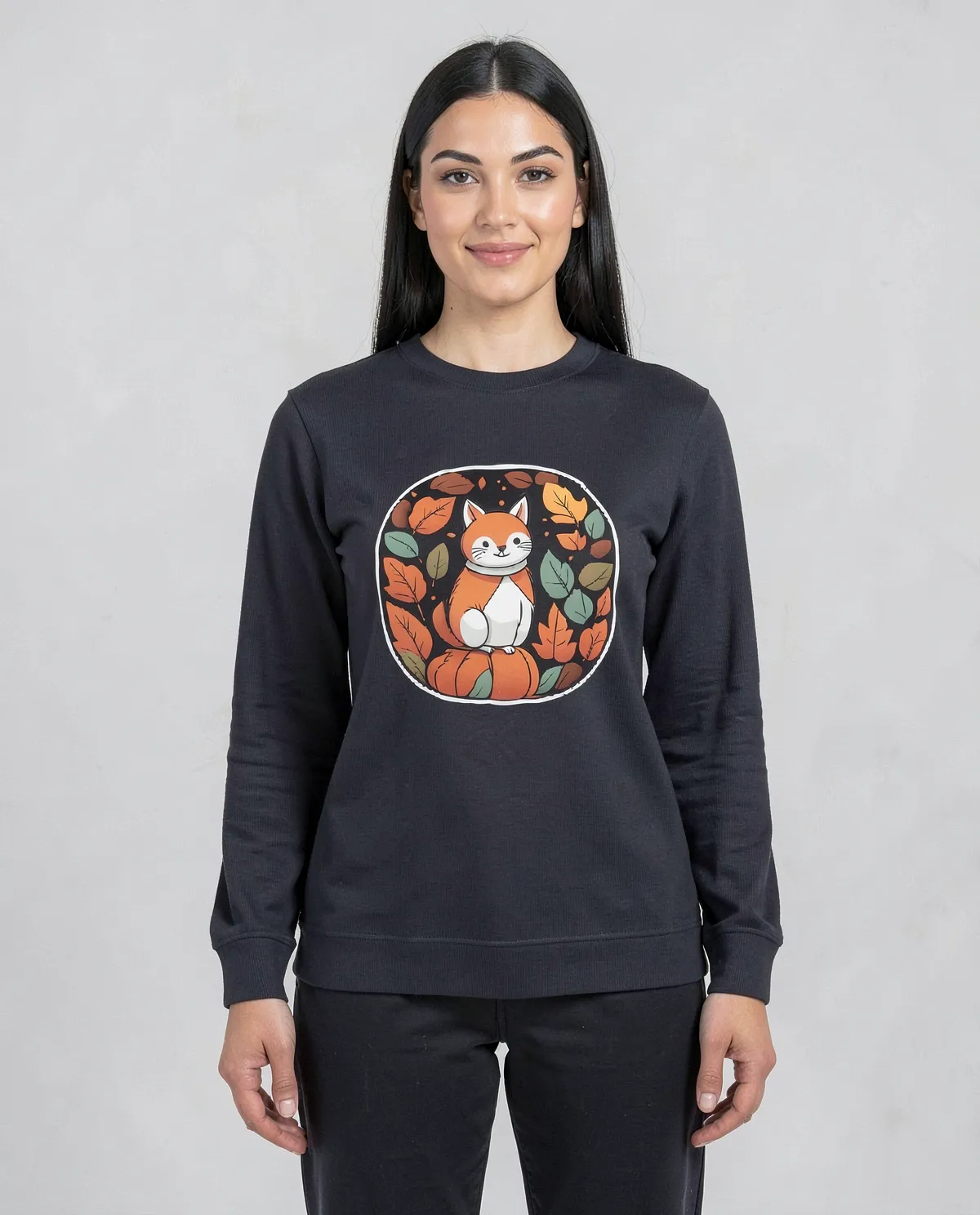Black Unisex Cotton Sweatshirt – Ideal for Custom Prints 0
