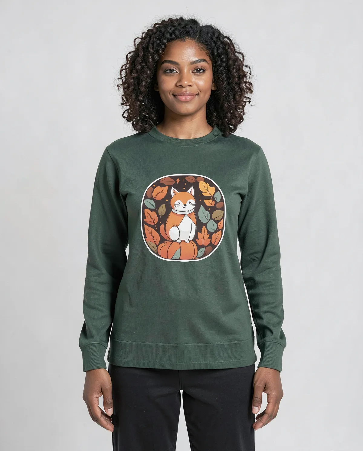 Green Organic Cotton Sweatshirt with Bold Eco Logo 0