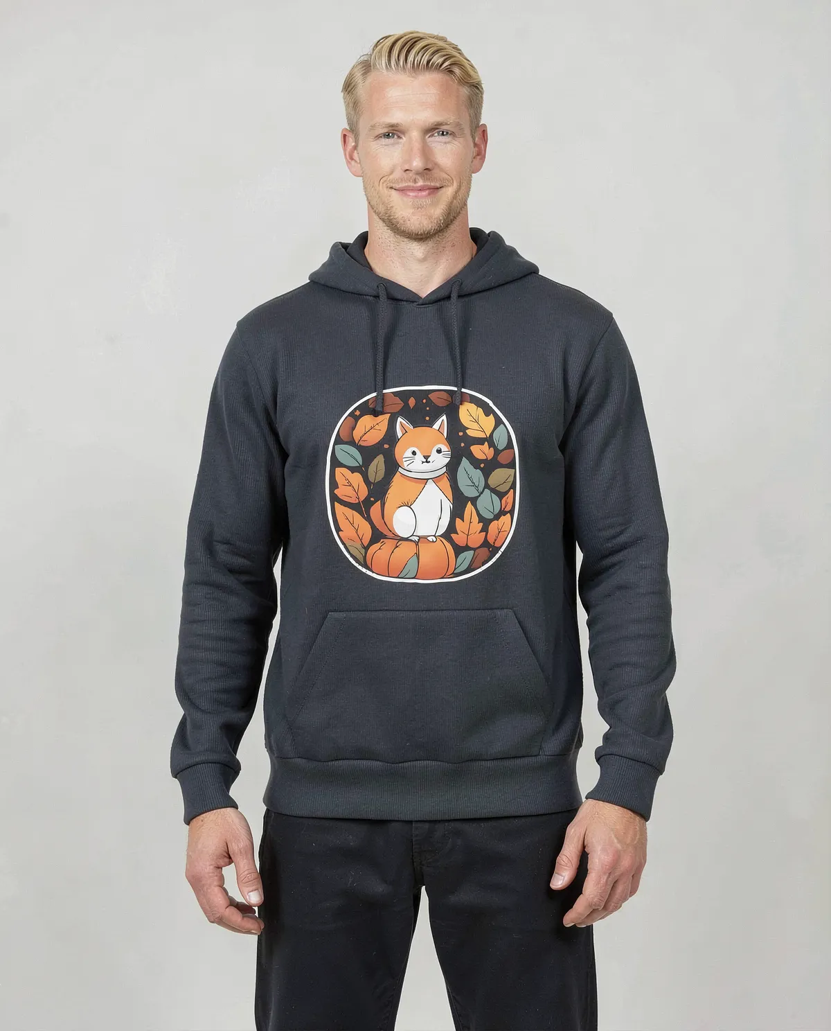 Black Minimalist Unisex Sweatshirt – Soft Organic Cotton Comfort 0