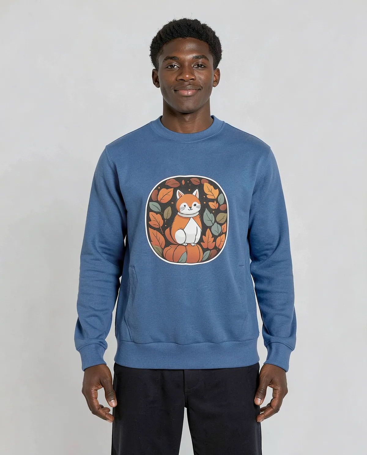 Deep Blue Unisex Sweatshirt – Durable Cotton Comfort 0