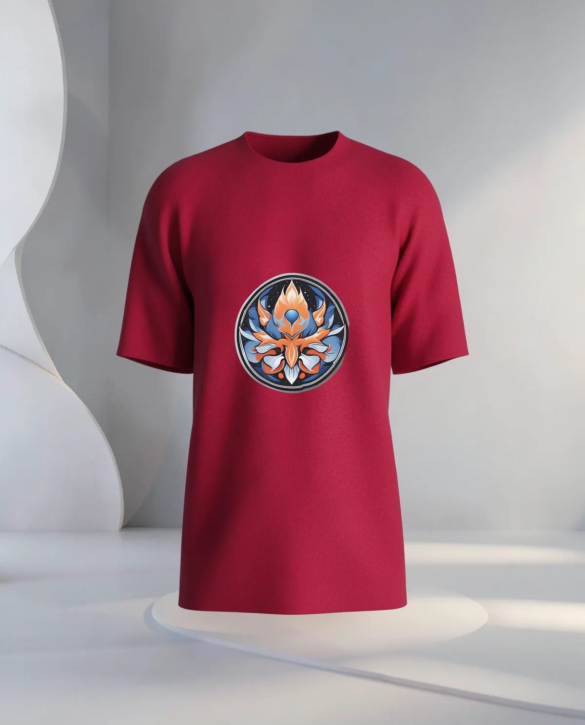 Red Organic Cotton T-Shirt Eco Sustainable Comfort 0