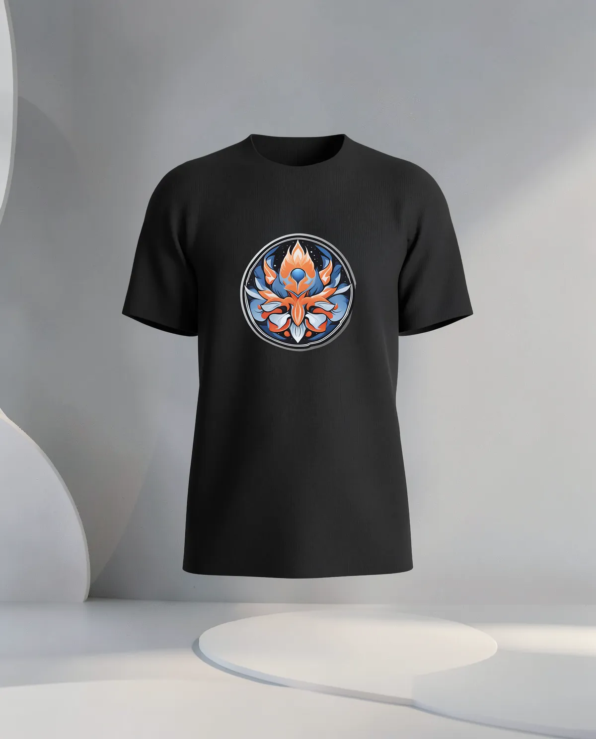 Black Organic Cotton Crew Neck T-Shirt 59