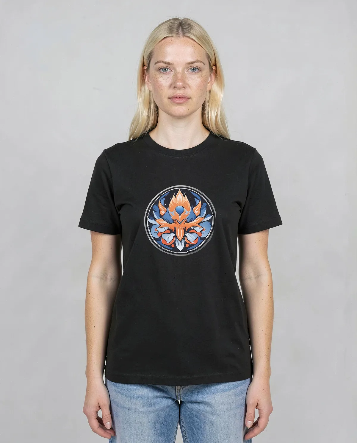 Black Organic Cotton Crew Neck T-Shirt 0