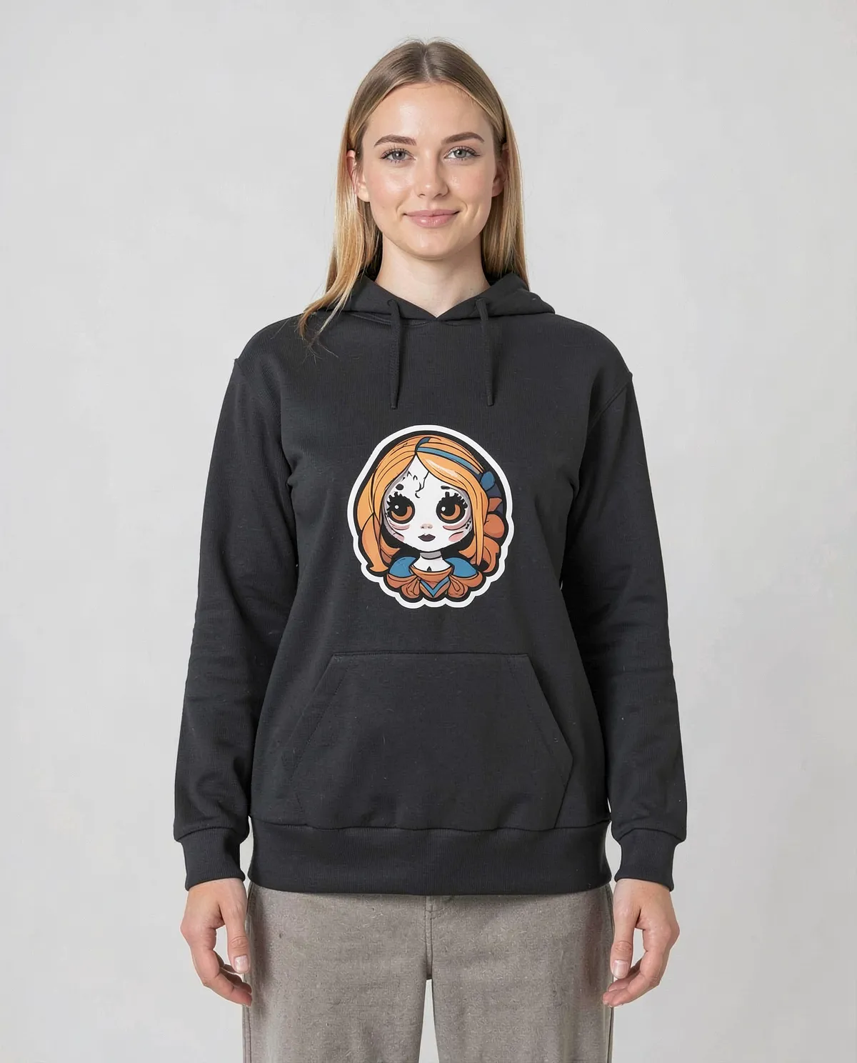 Black Unisex Organic Cotton Sweatshirt – Soft & Sustainable 0