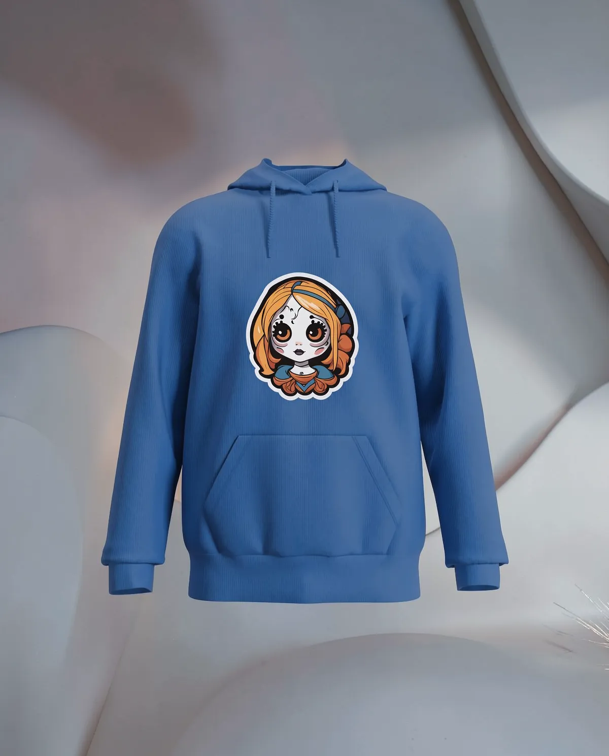 Blue Organic Cotton Sweatshirt – Soft, Sustainable Comfort 59