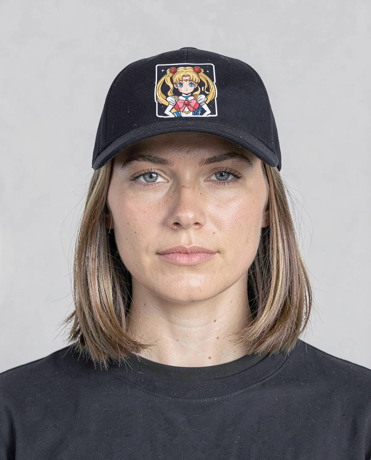 Navy Cotton Cap with Adjustable Velcro Closure 0
