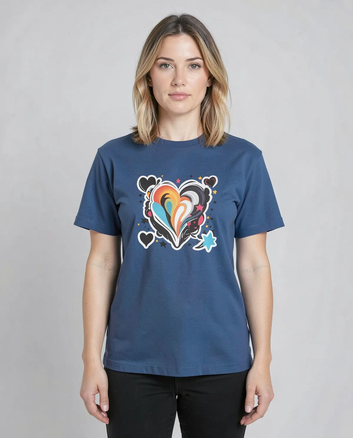 Blue Unisex Eco-Cotton Crew Neck T-Shirt 0