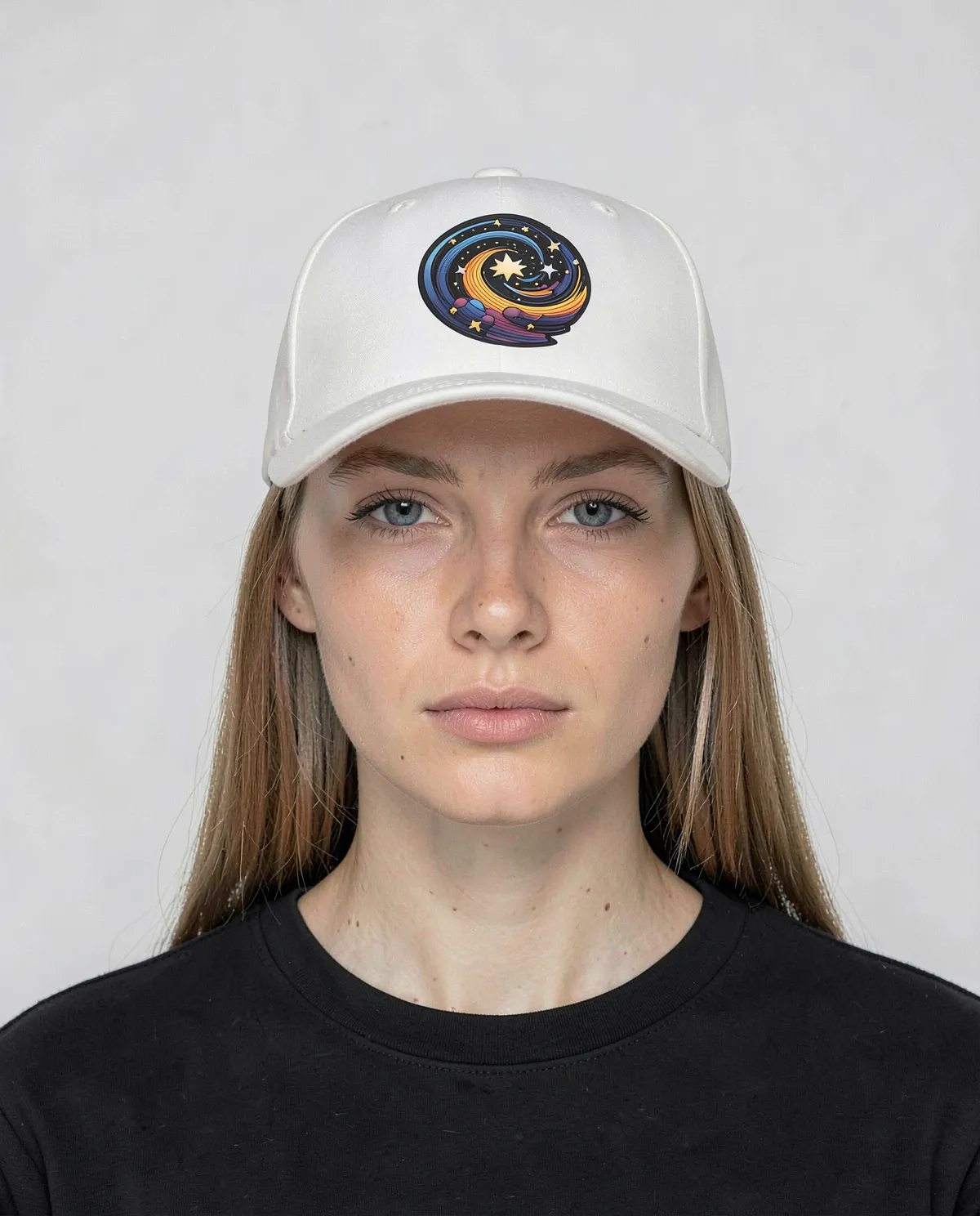 Grey Adjustable Cotton Cap with Velcro Closure 0