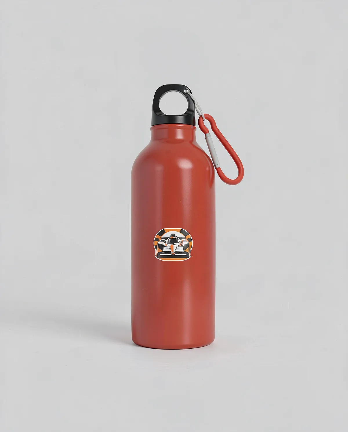 Recycled Aluminum Water Bottle with Screw Cap & Carabiner 0