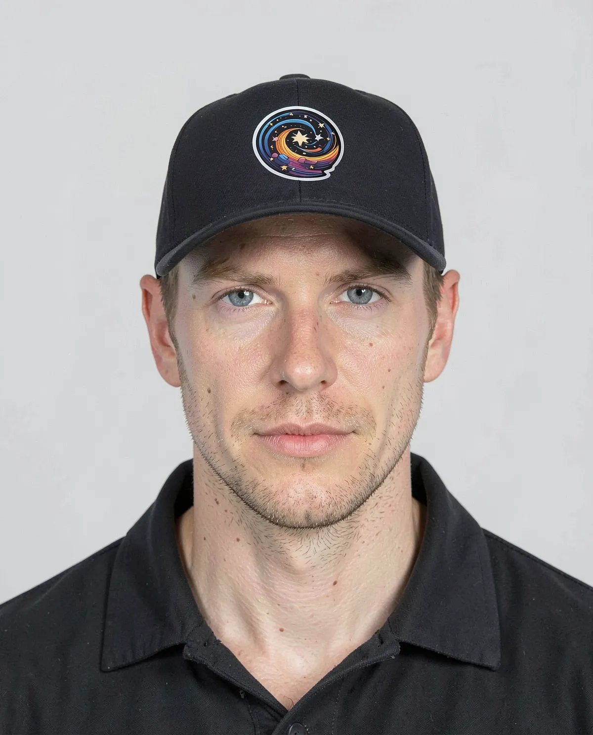 Navy Cotton Cap with Adjustable Velcro Closure 0