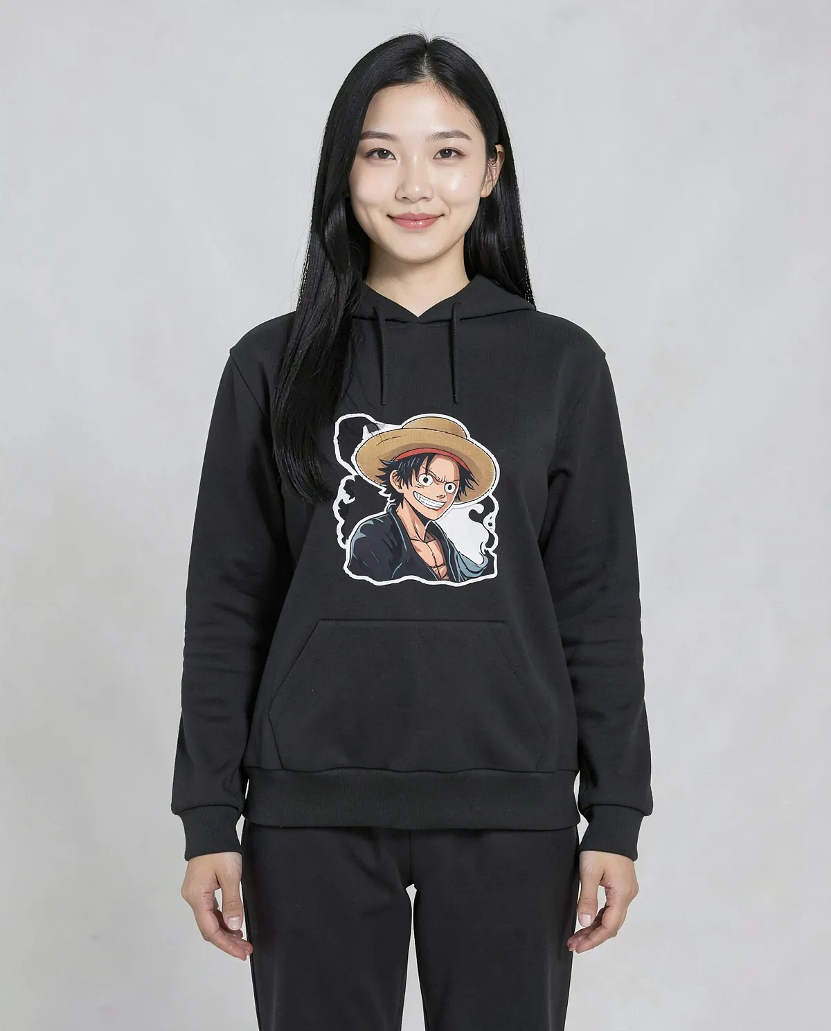 Black Unisex Print‑Ready Cotton Sweatshirt – Comfortable Everyday Wear 0
