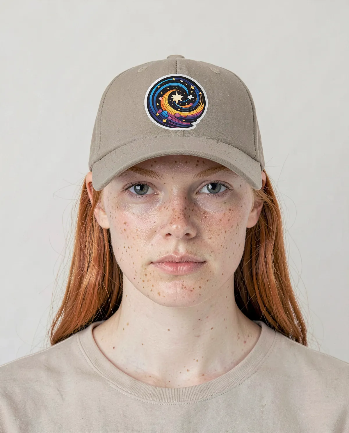 Khaki Cap with Adjustable Velcro Closure 0