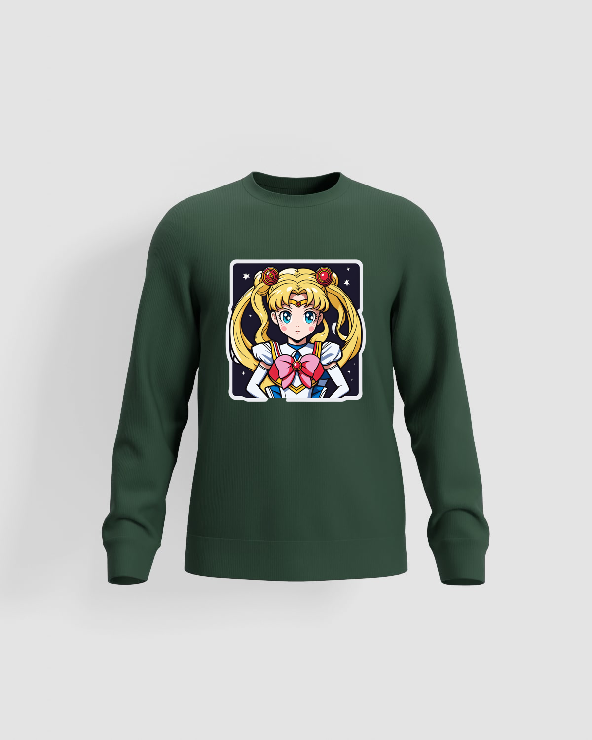 Green Organic Cotton Sweatshirt with Bold Graphic 59