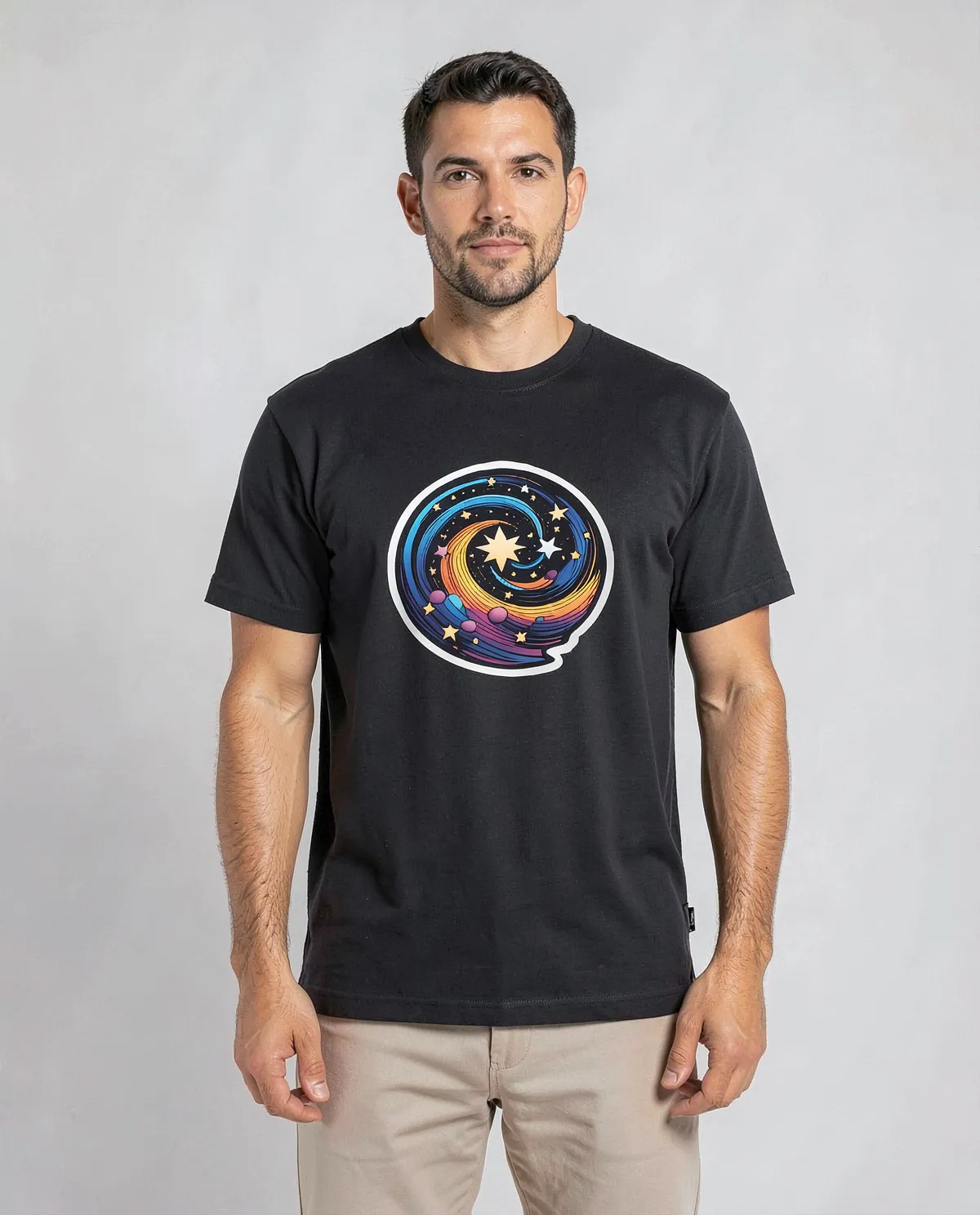 Black Unisex Eco-Cotton Crew Neck T-Shirt 0