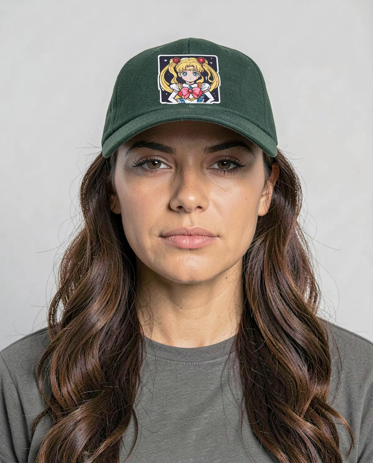 Green Eco-Friendly Cap with Adjustable Velcro Closure 0