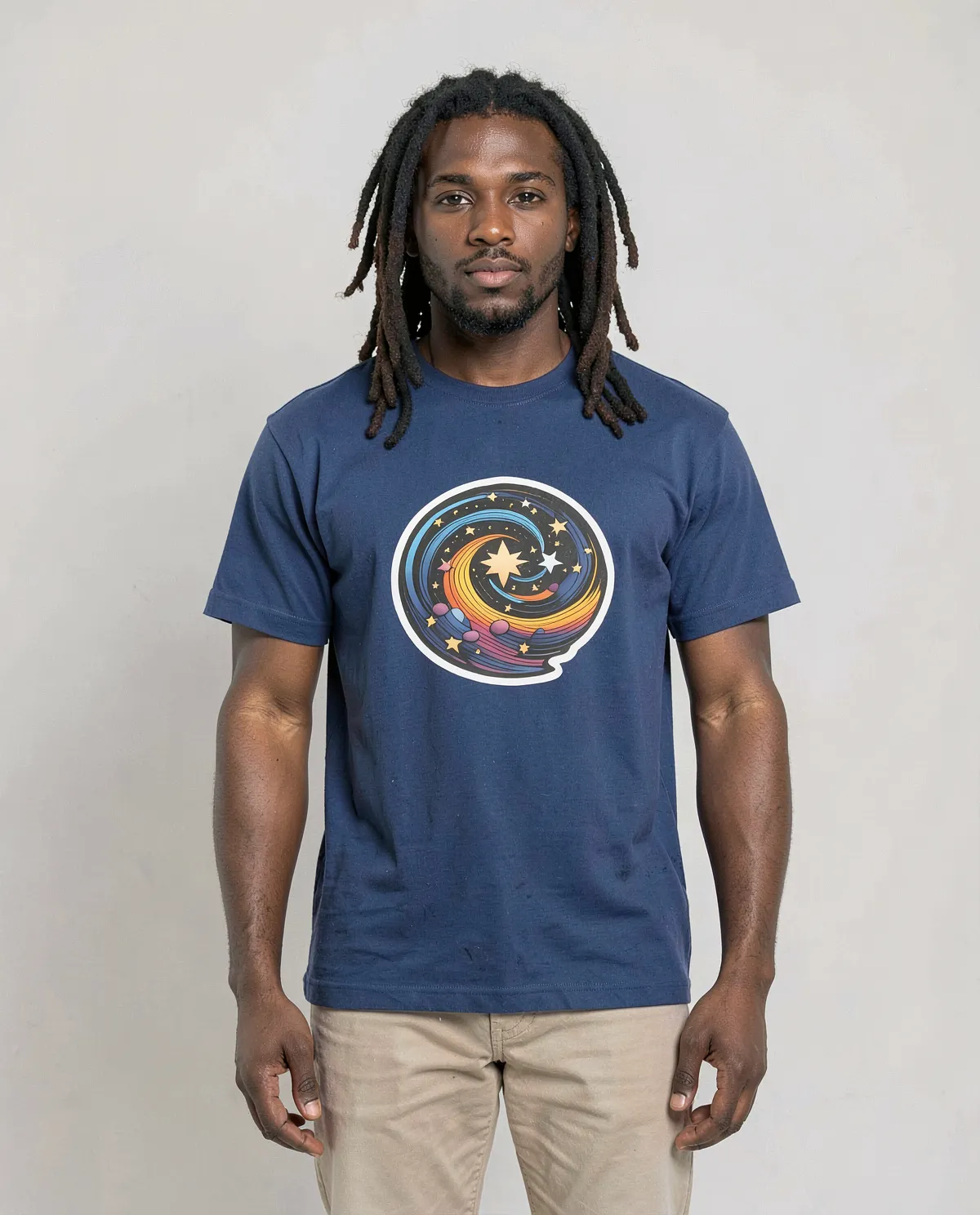 Blue Eco‑Sustainable T‑Shirt with Minimalist Design 0