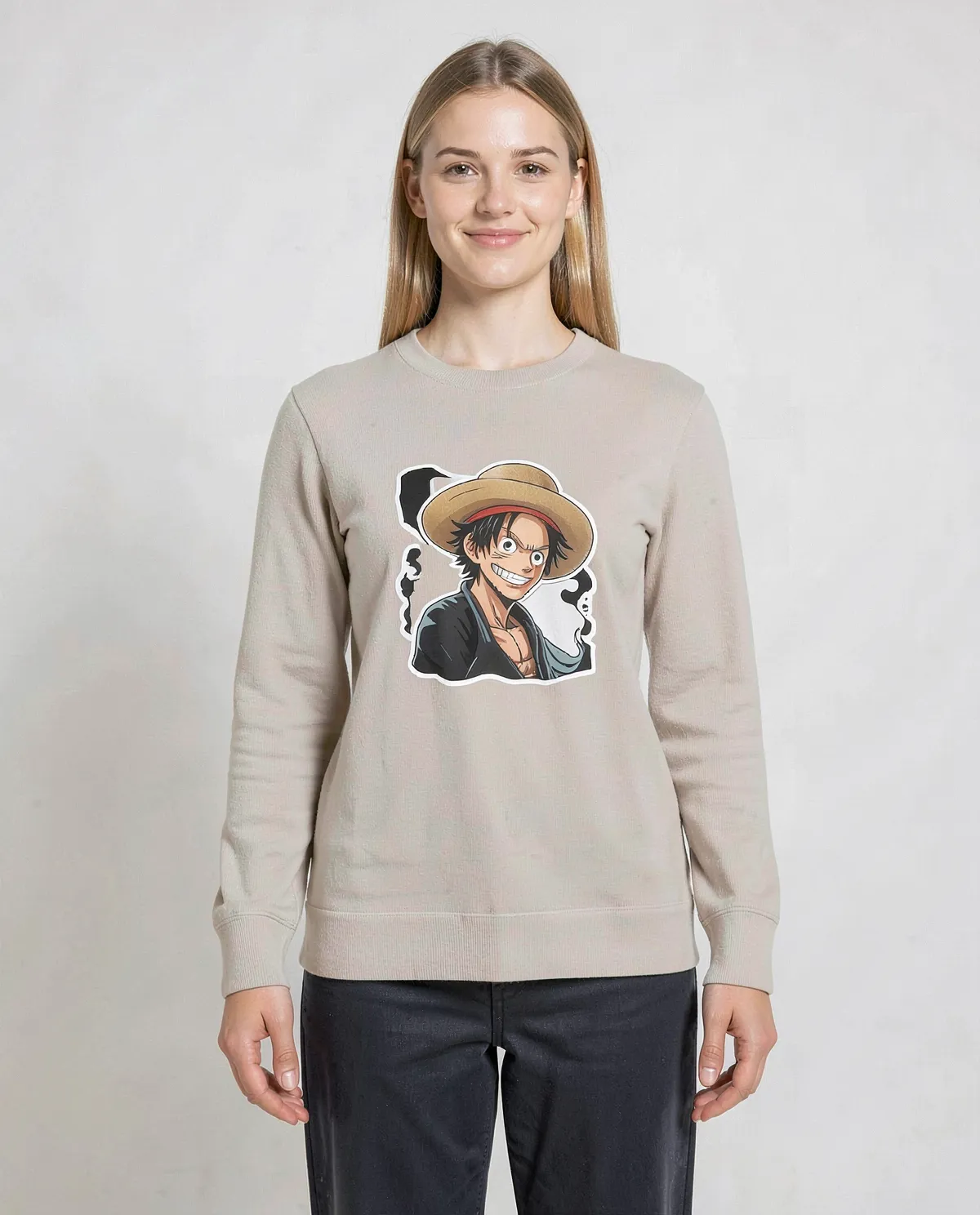 Cream Unisex Sweatshirt – Durable Cotton Comfort 0