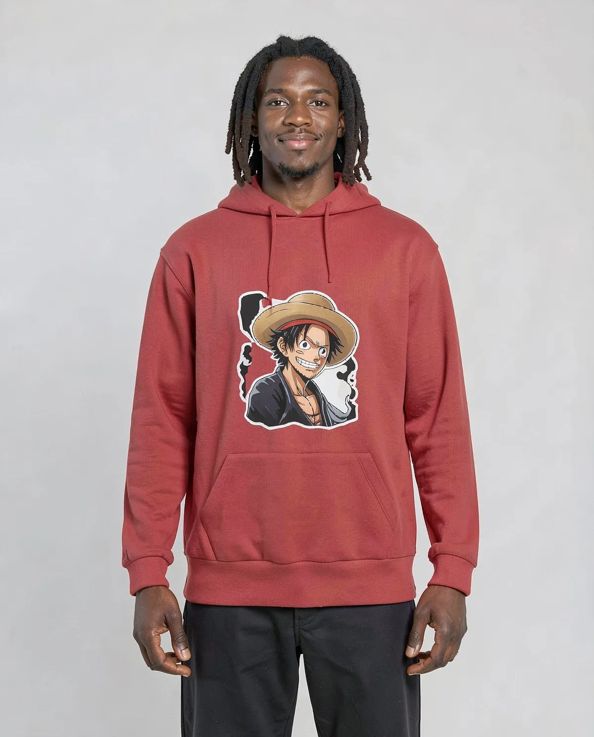 Red Organic Cotton Brushed Sweatshirt – Eco‑Comfort 0
