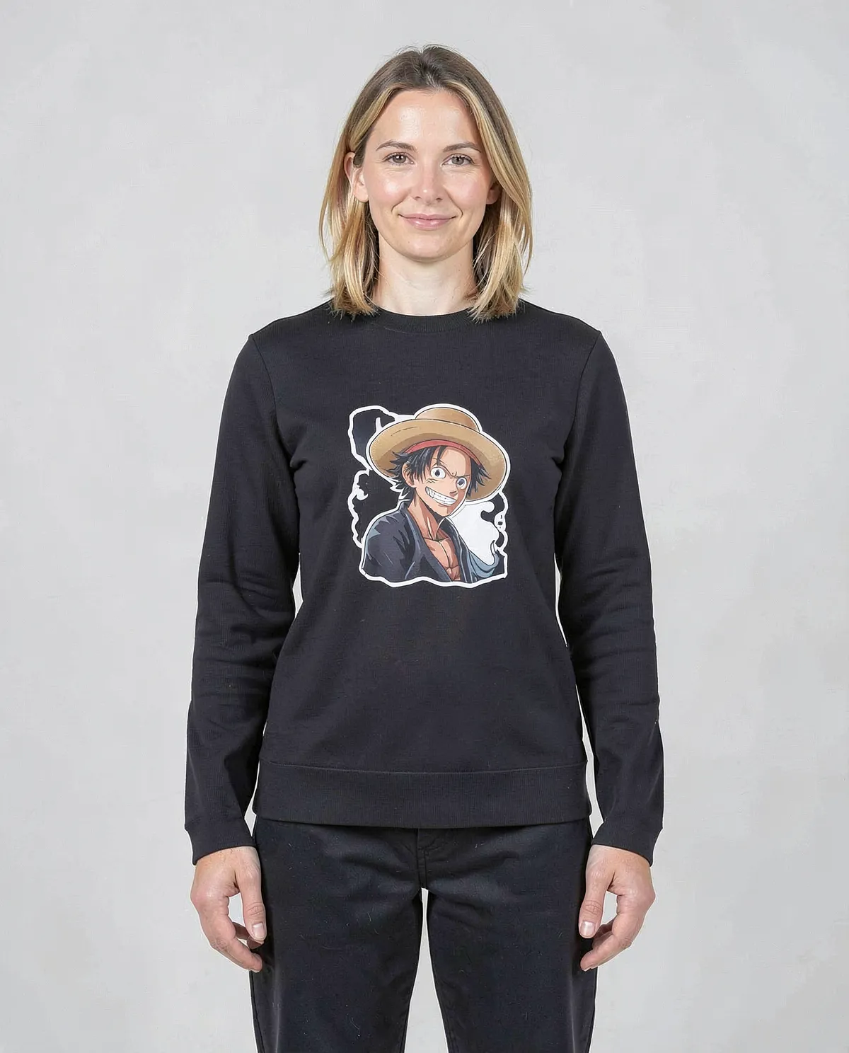 Black Unisex 100% Cotton Sweatshirt – Durable & Print‑Ready 0