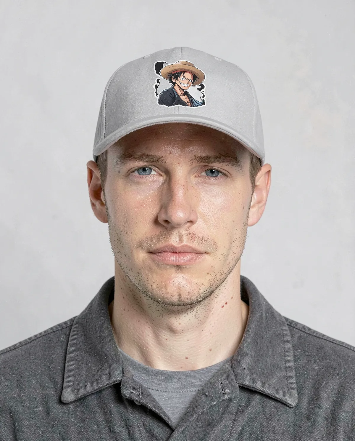 White Classic 5-Panel Cotton Cap with Velcro Closure 0