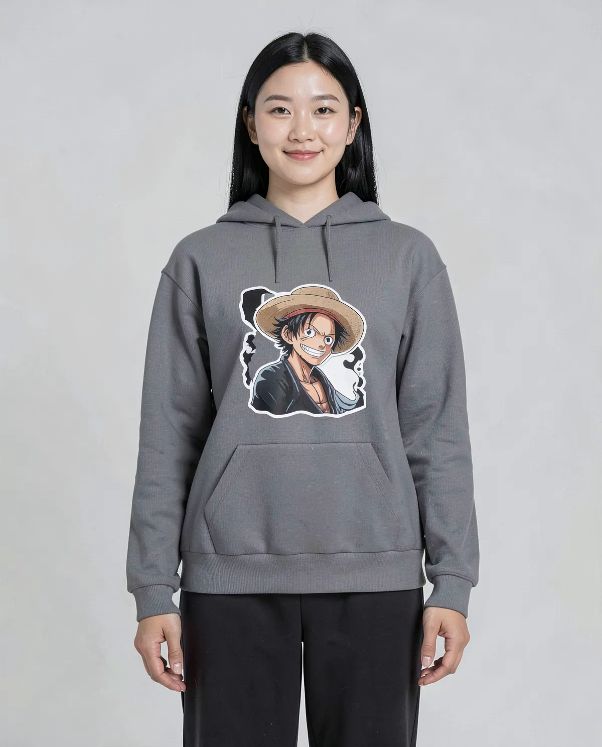 Grey Unisex Organic Cotton Sweatshirt Soft Sustainable 0