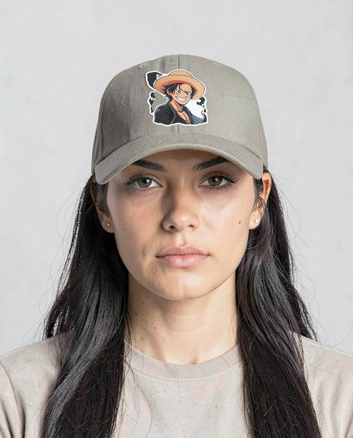 Khaki Cotton Cap with Velcro Closure 59