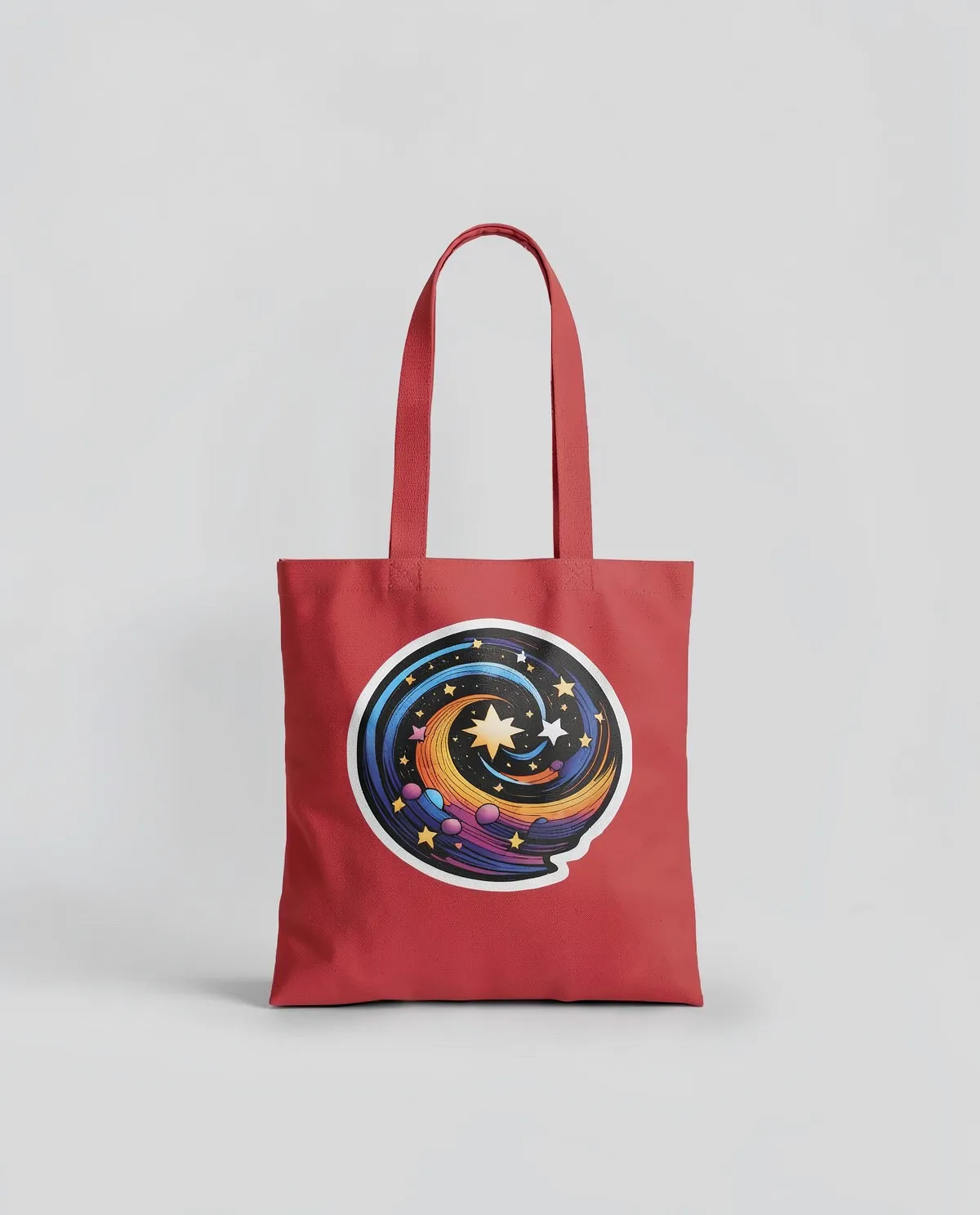 Cotton Tote Bag with Smooth Print Surface and Long Handles 0
