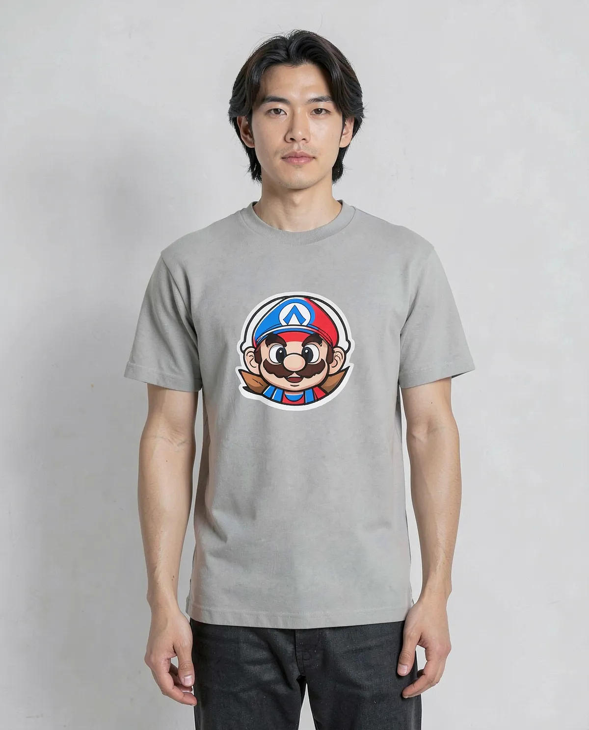 Grey Modern Fit Genderless Organic Cotton T-Shirt 0