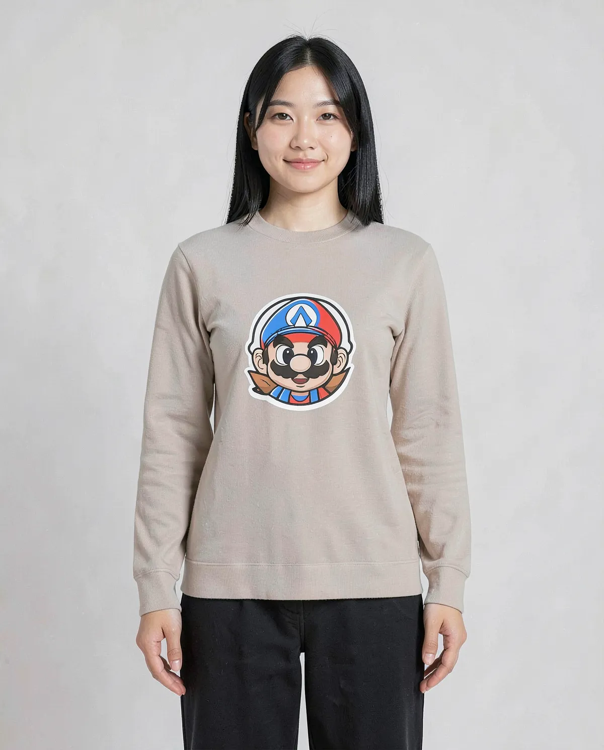 Cream Organic Unisex Cotton Sweatshirt 0