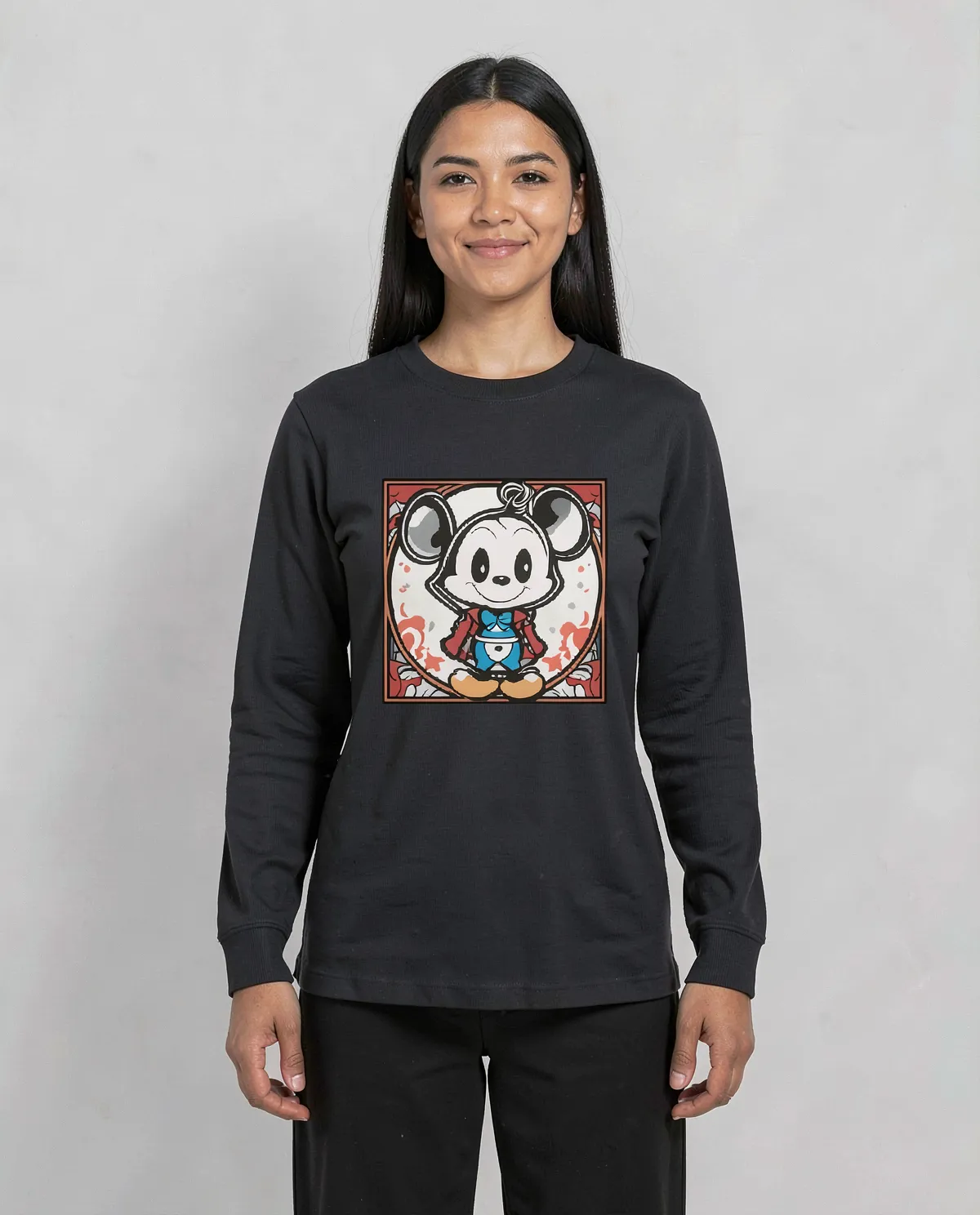 Black Unisex Organic Cotton Sweatshirt – Soft, Durable Comfort 0