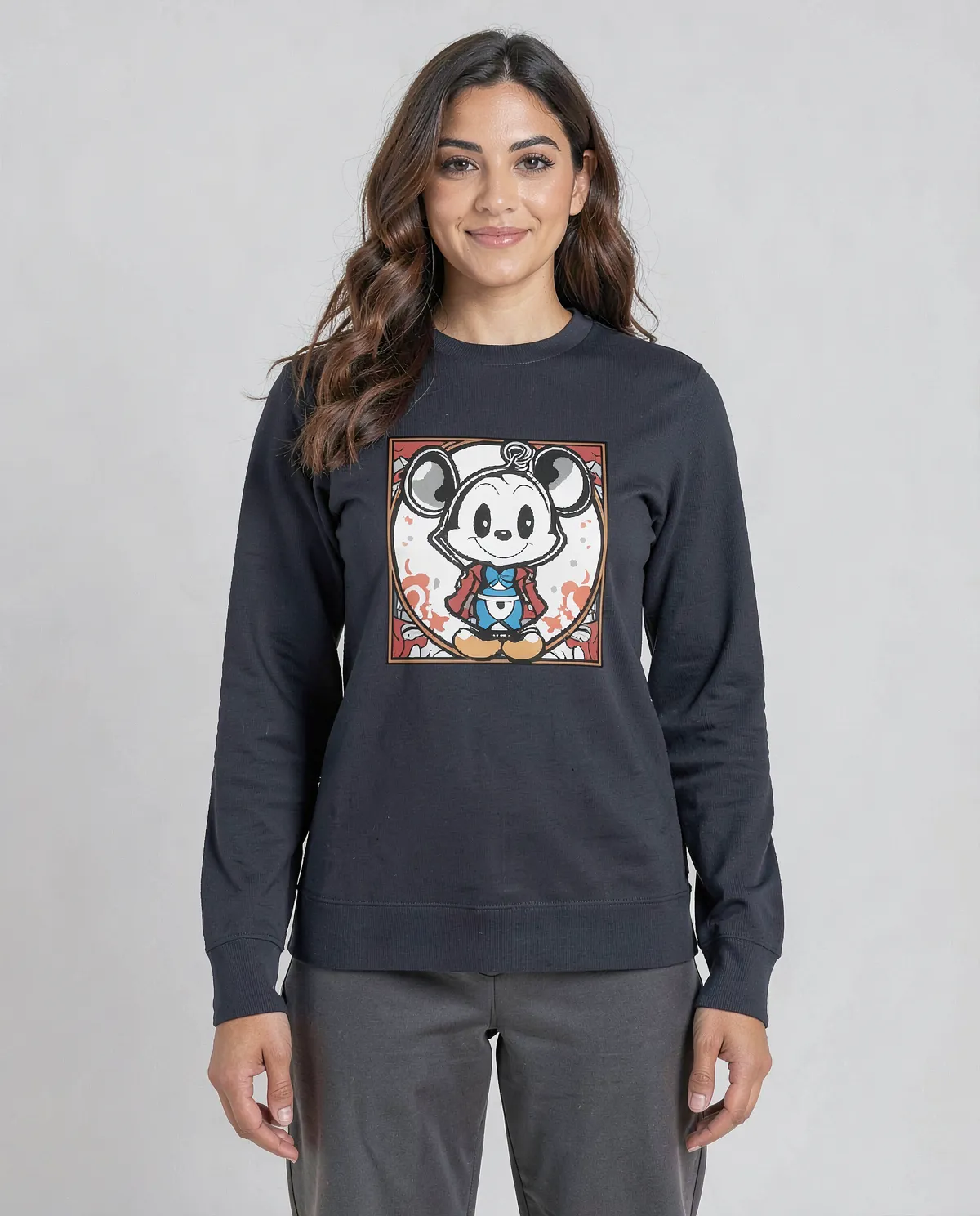 Black Unisex Organic Cotton Sweatshirt – Soft, Durable Comfort 59