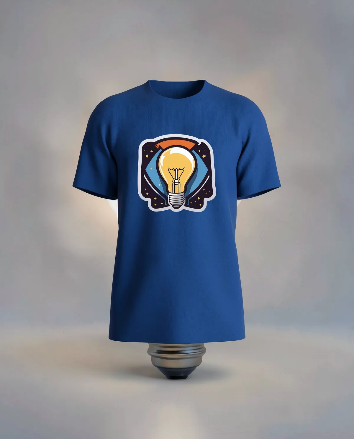 Blue Eco Sustainable T-Shirt with Minimalist Design 59