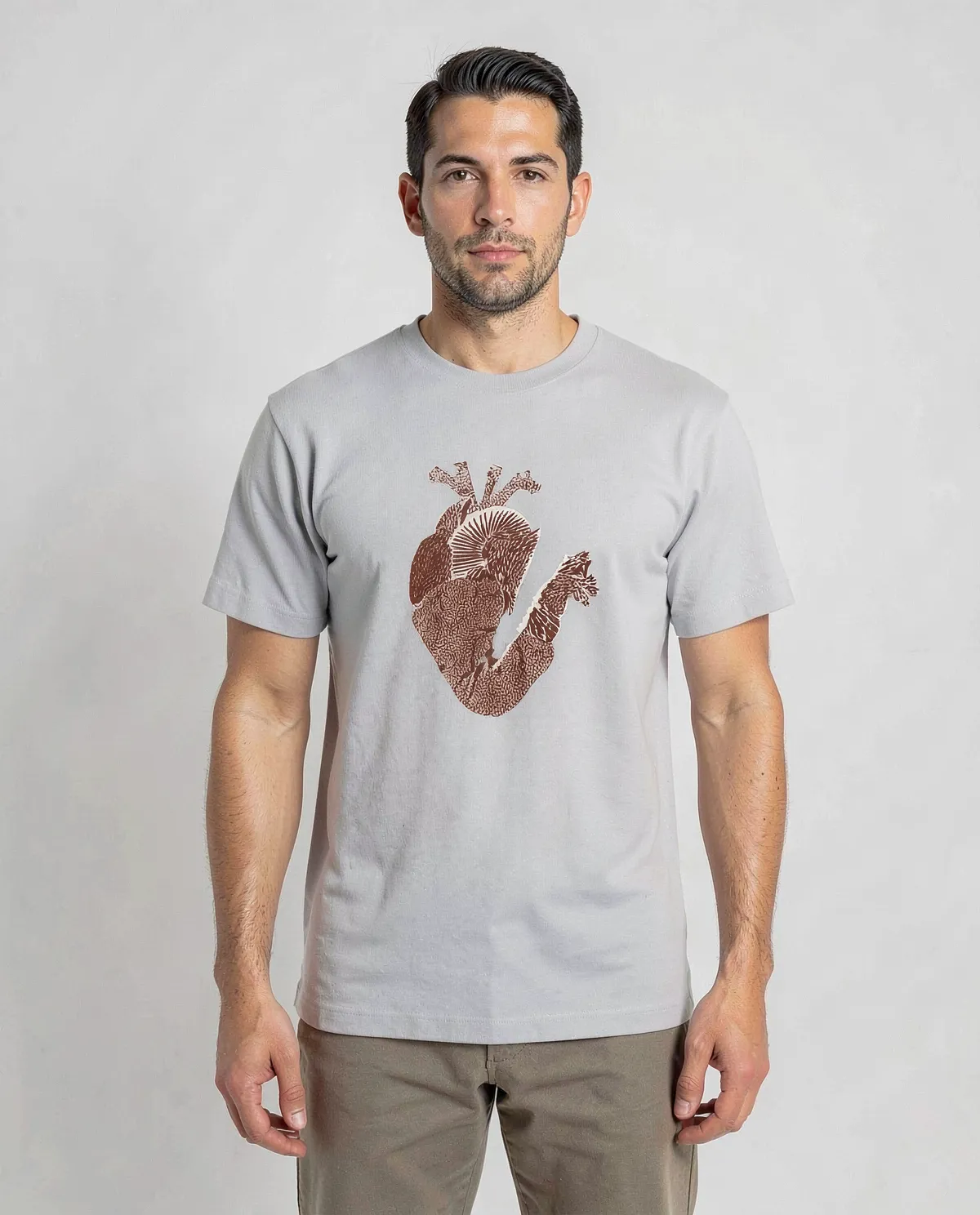 White T-Shirt with Unique Hand‑Drawn Logo 59