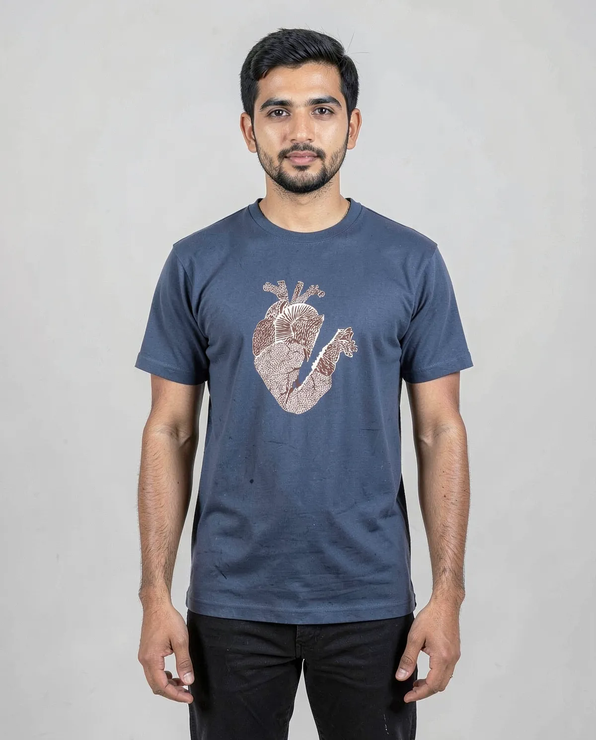 Blue Eco Sustainable T-Shirt with Bold Graphic 0