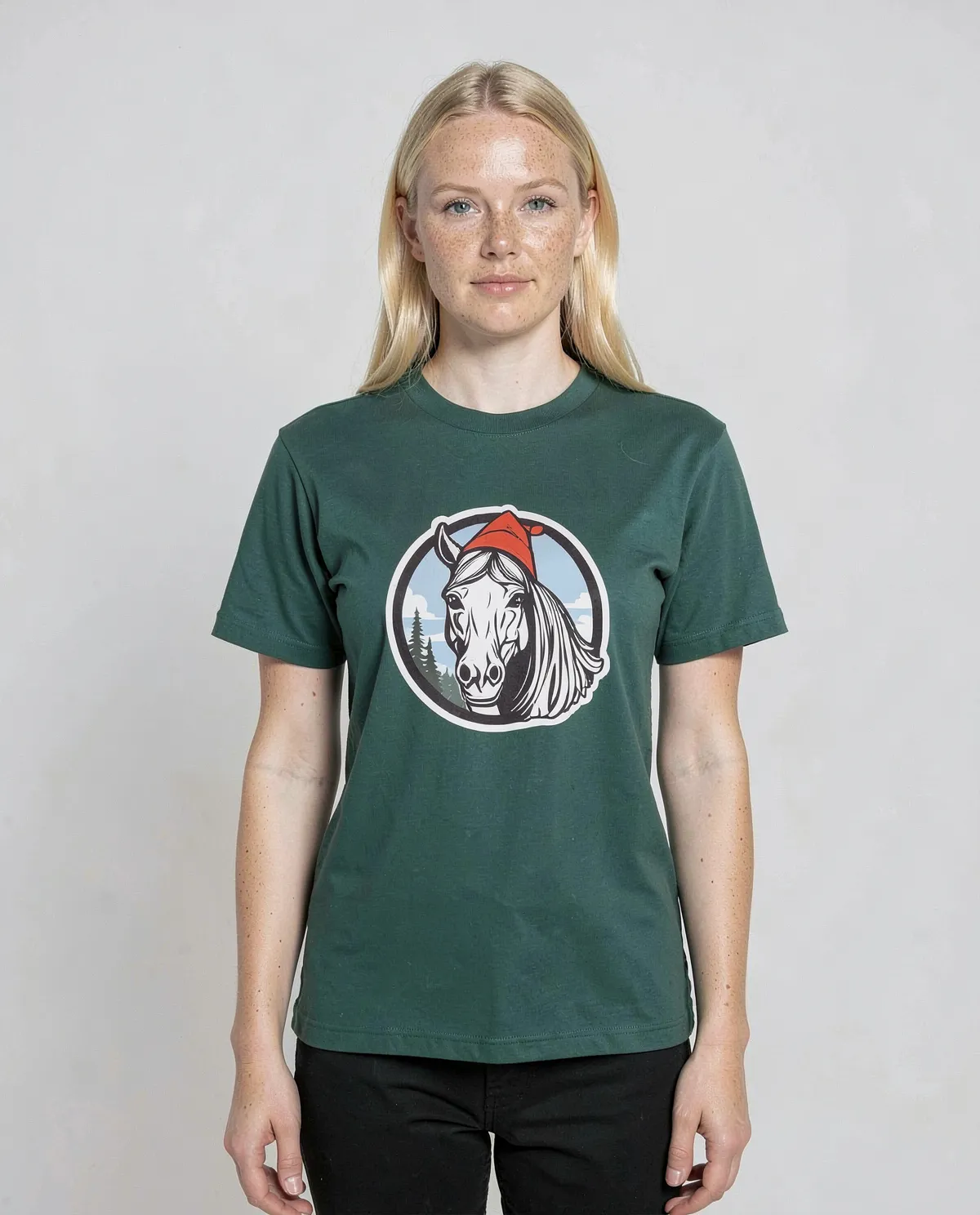 Green Eco‑Cotton T‑Shirt with Clean Design 0