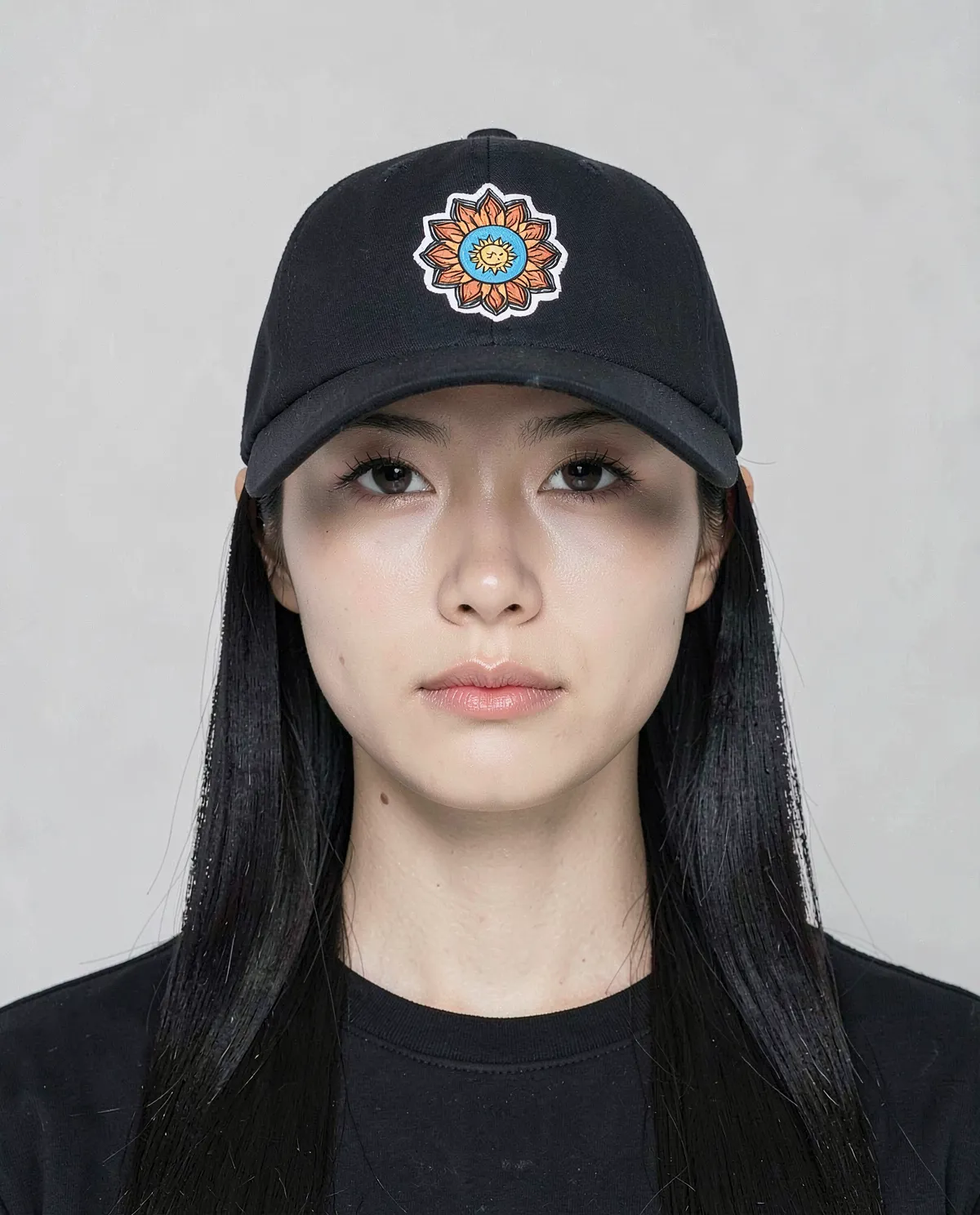 Navy 5‑Panel Cotton Cap with Velcro Closure 0