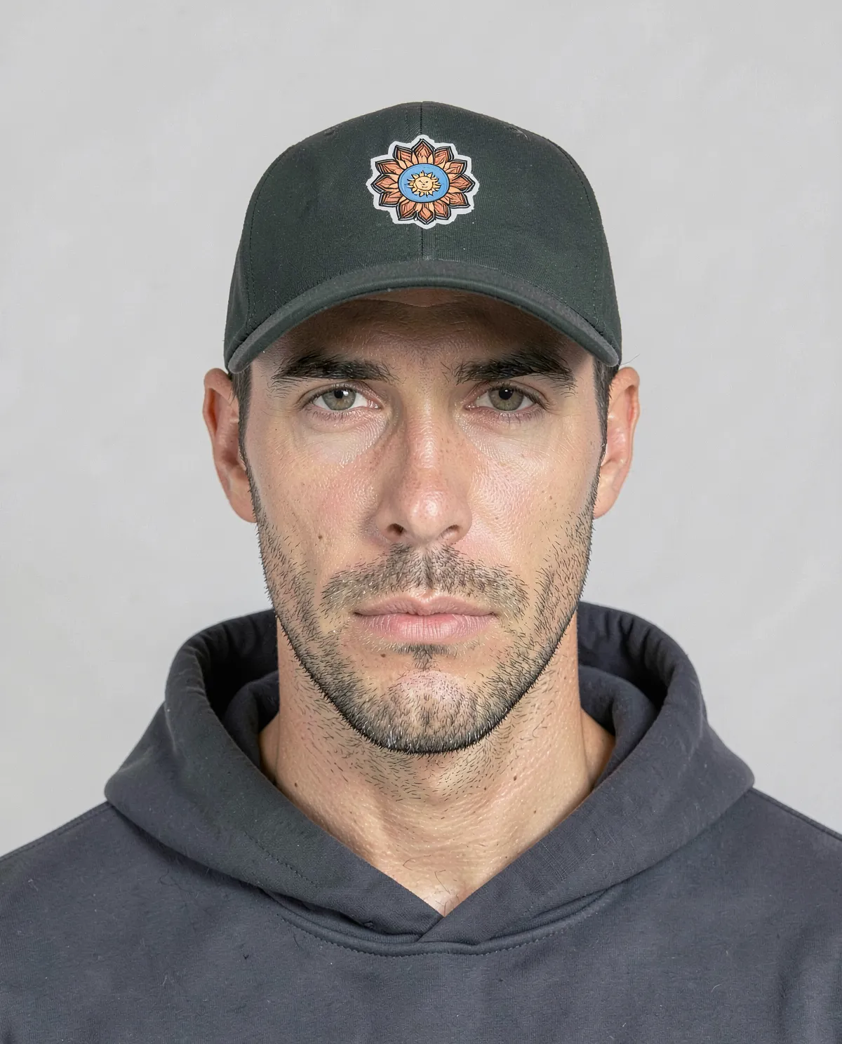 Green 5‑Panel Cotton Cap with Velcro 0