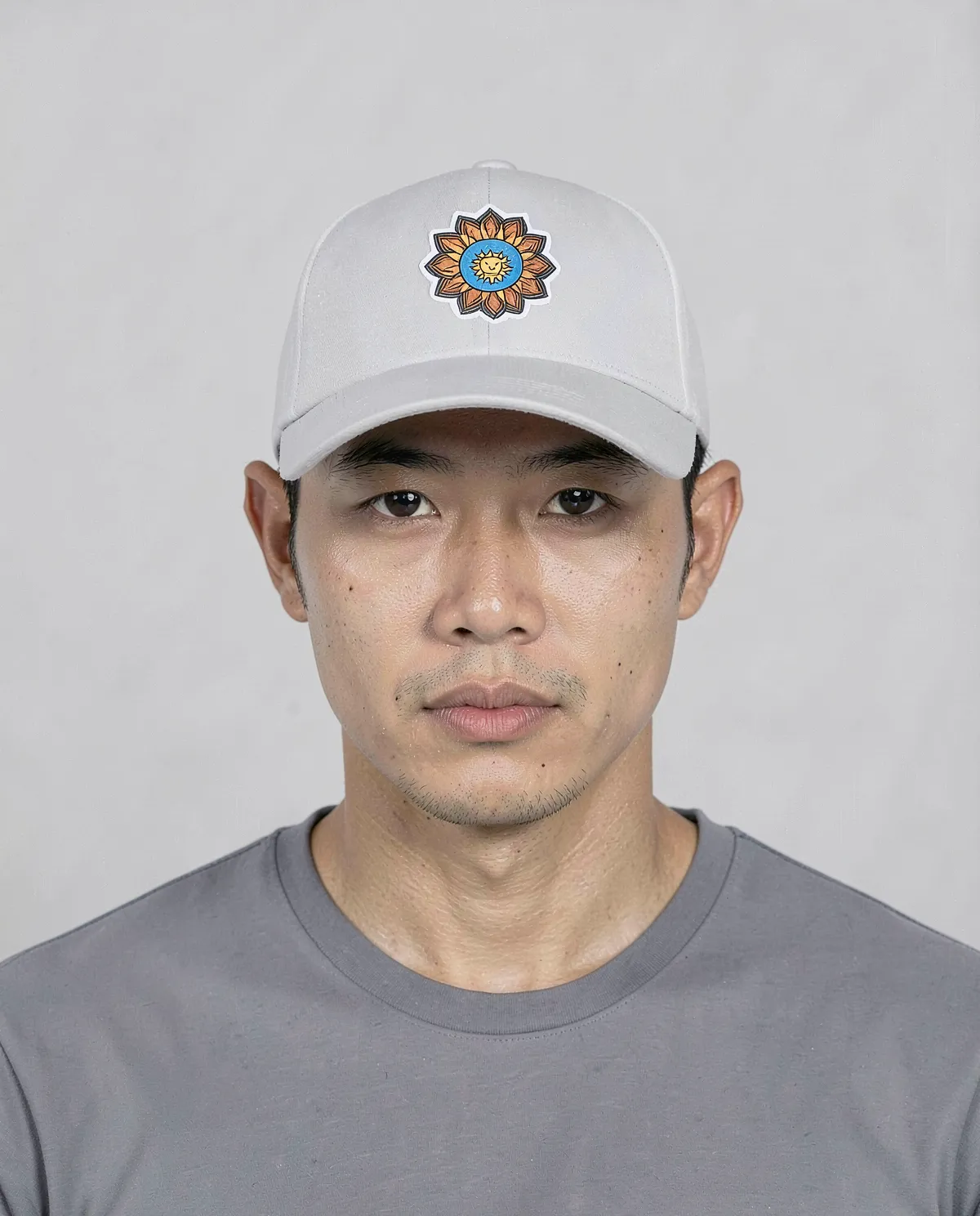 White Cotton Cap with Adjustable Velcro – Custom Print Friendly 0