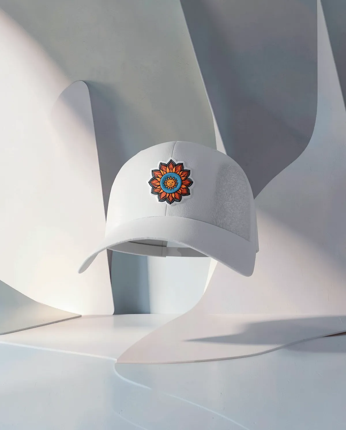 White Cotton Cap with Adjustable Velcro – Custom Print Friendly 59