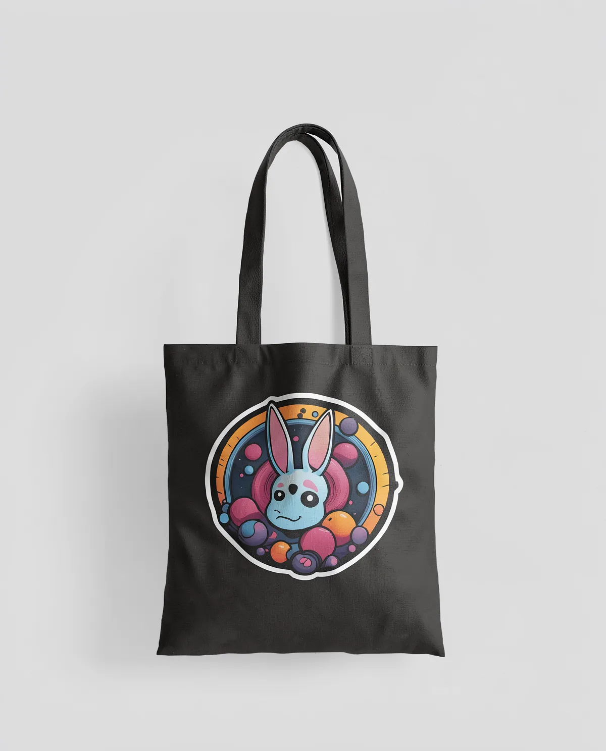 Cotton Tote Bag Long Handles Smooth Print Surface 0