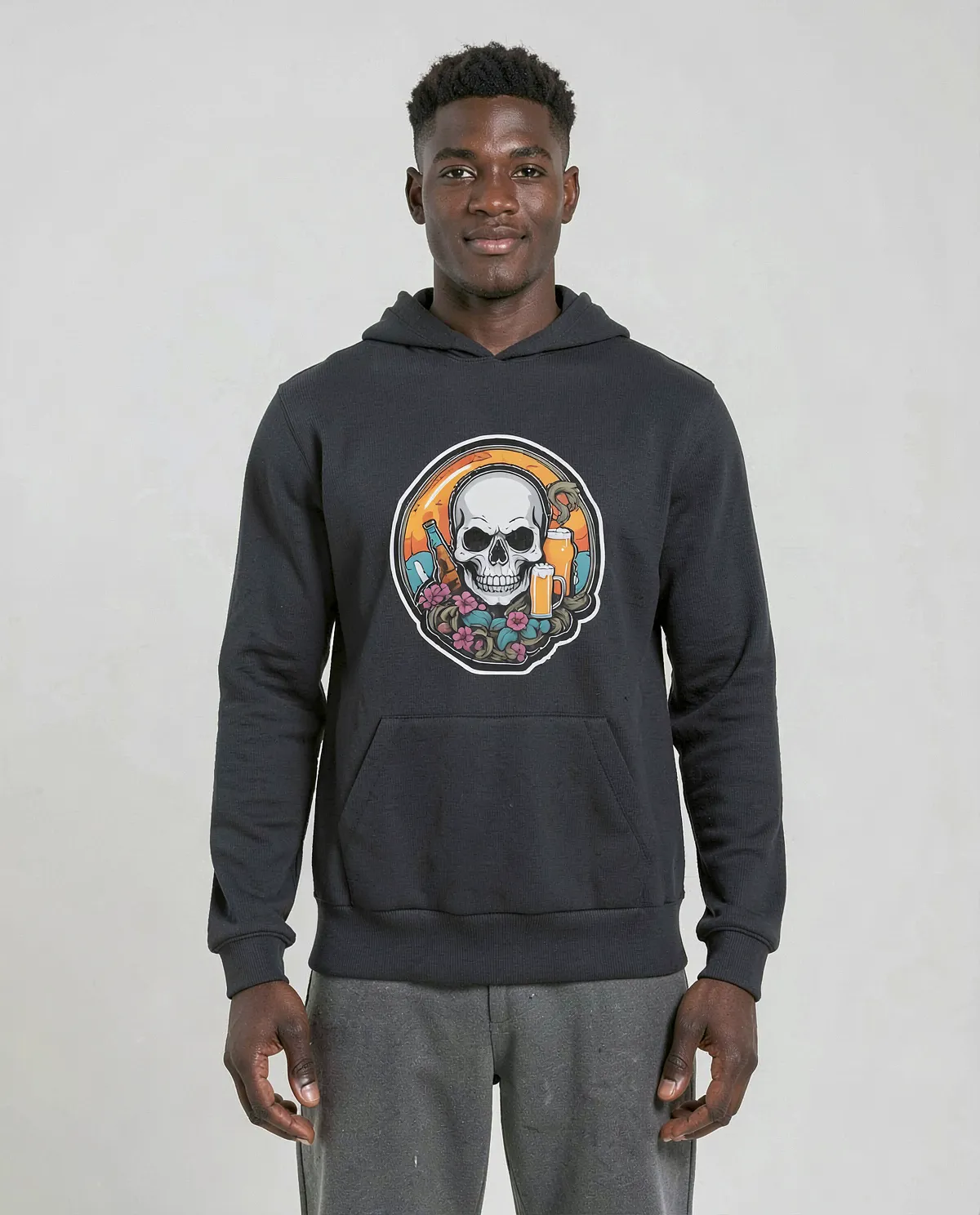 Black Unisex Sweatshirt – Print‑Ready Cotton Comfort 0