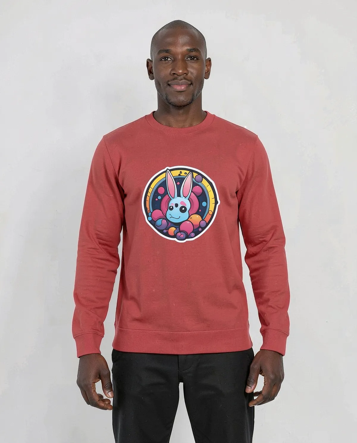 Red Unisex Sweatshirt – Soft Cotton, Print‑Friendly Fabric 0