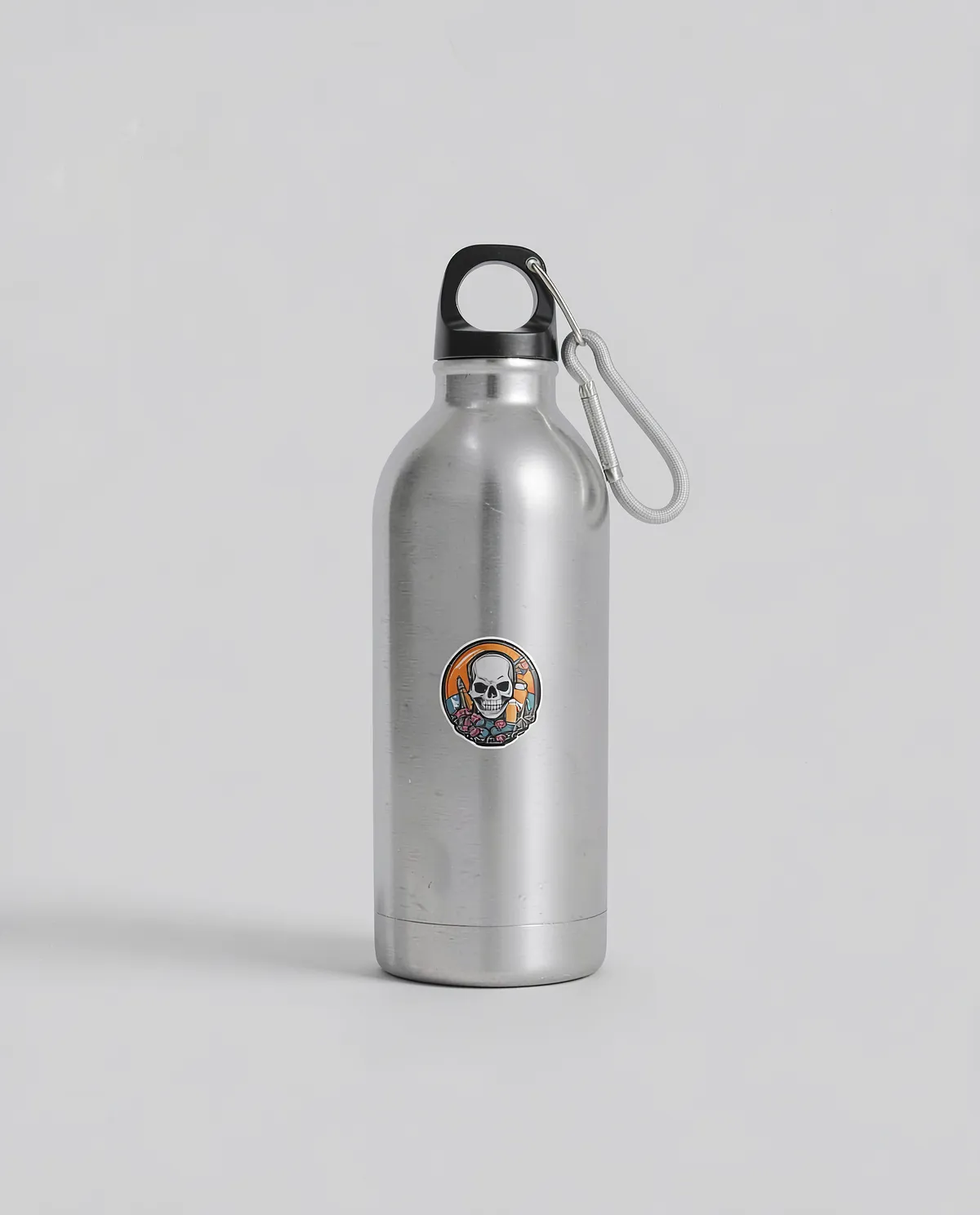 Recycled Aluminum Water Bottle with Metal Carabiner 59