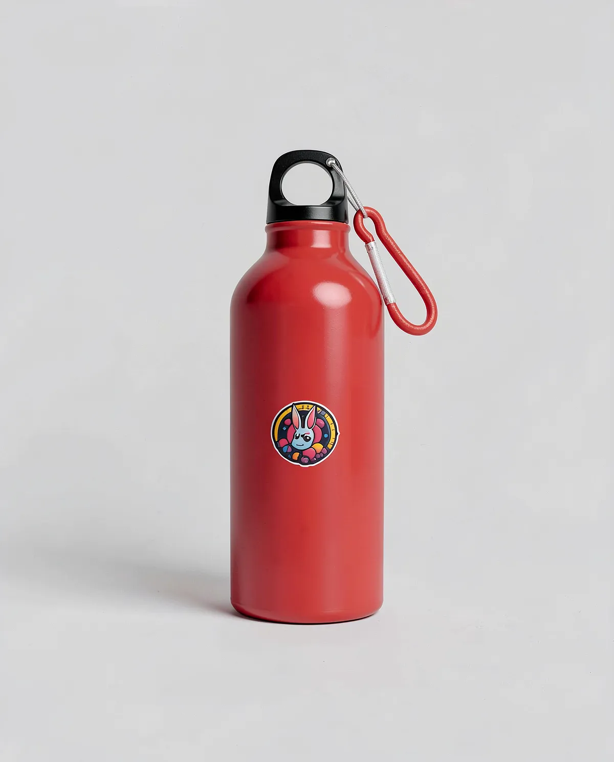 Recycled Aluminum Water Bottle with Carabiner Clip 0