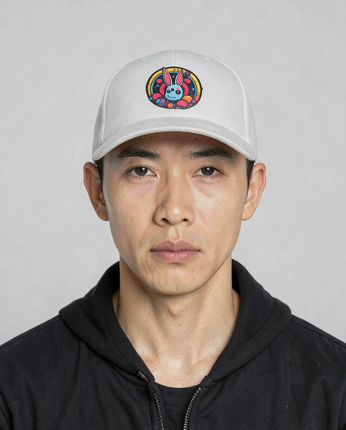 White Cotton Cap with Velcro Closure – Perfect for Custom Prints 0