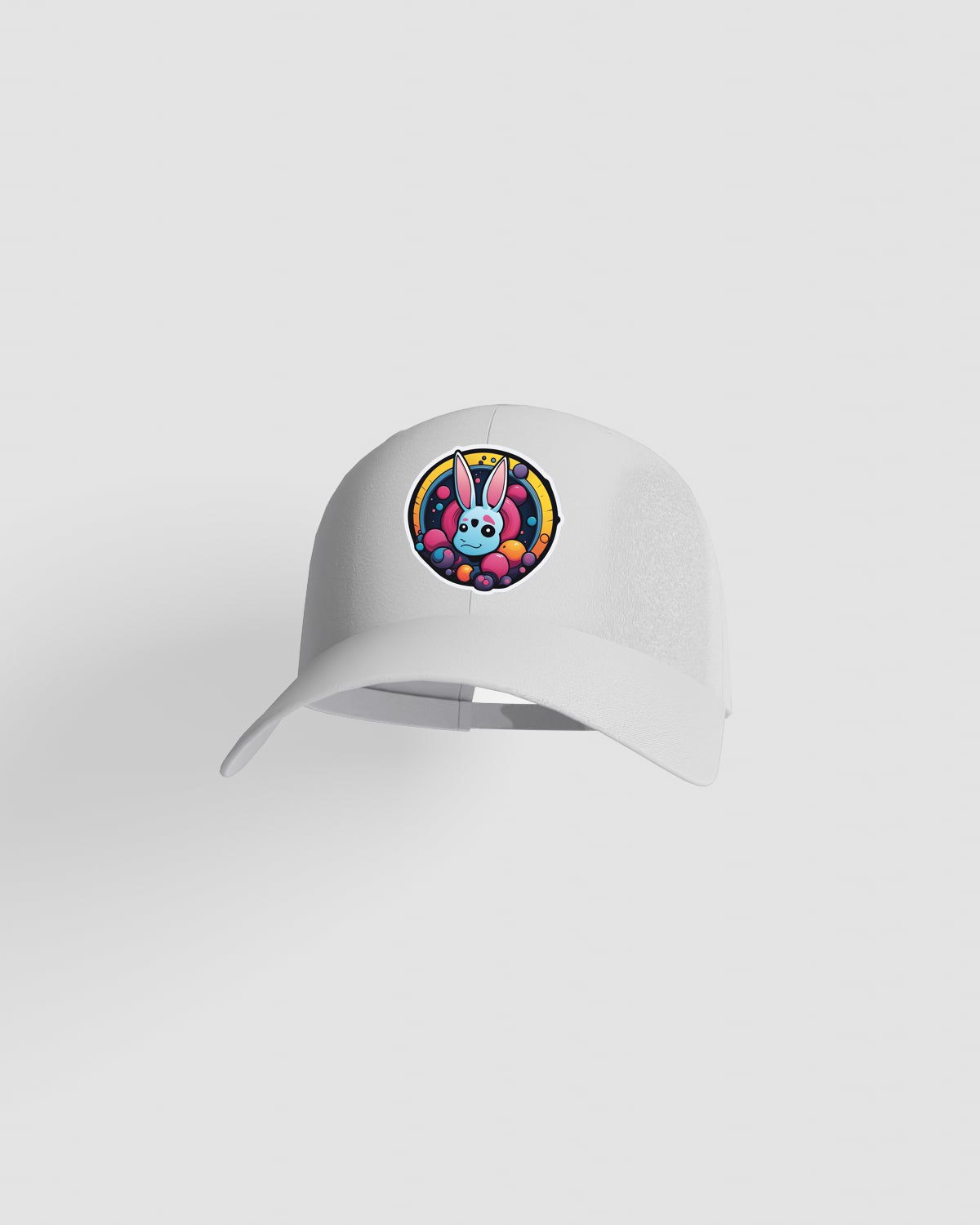 White Cotton Cap with Velcro Closure – Perfect for Custom Prints 59