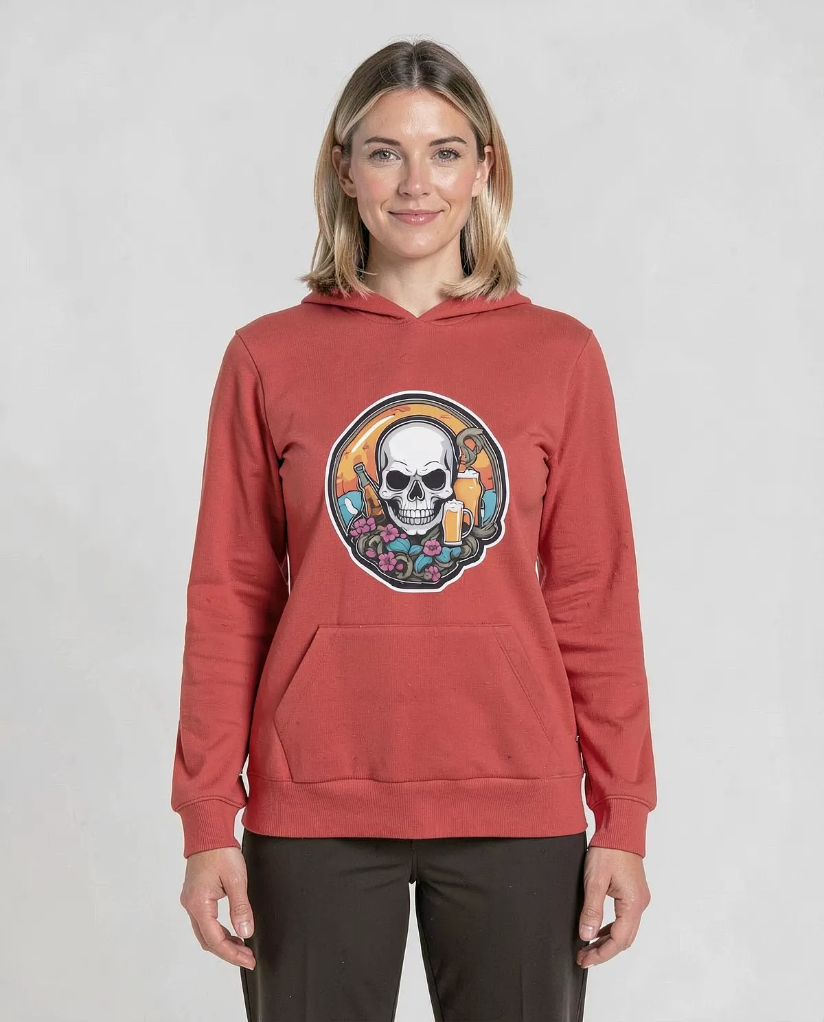 Red Organic Cotton Sweatshirt – Soft Comfort & Eco Style 0