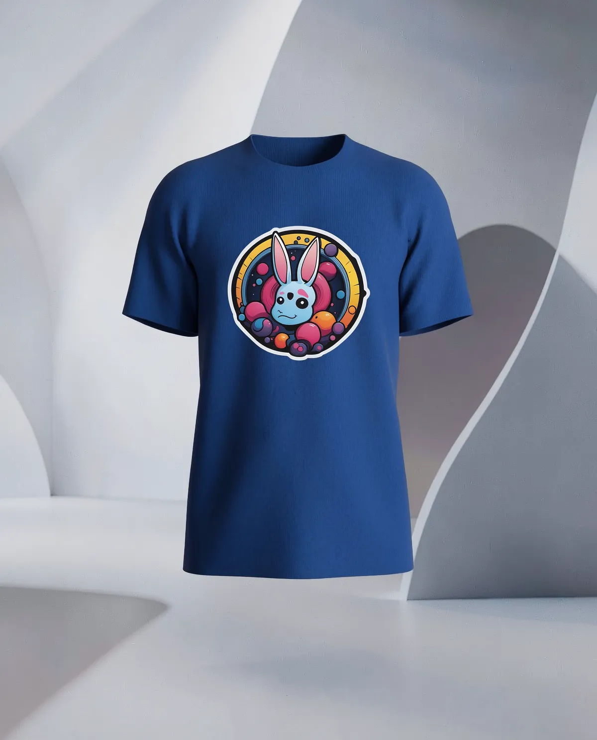 Blue Organic Cotton T-Shirt, Modern Fit, Eco‑Sustainable 59